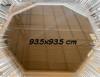  Nyolcszögletű Üveg 93.5 x 93.5 x 0.3 cm, füst